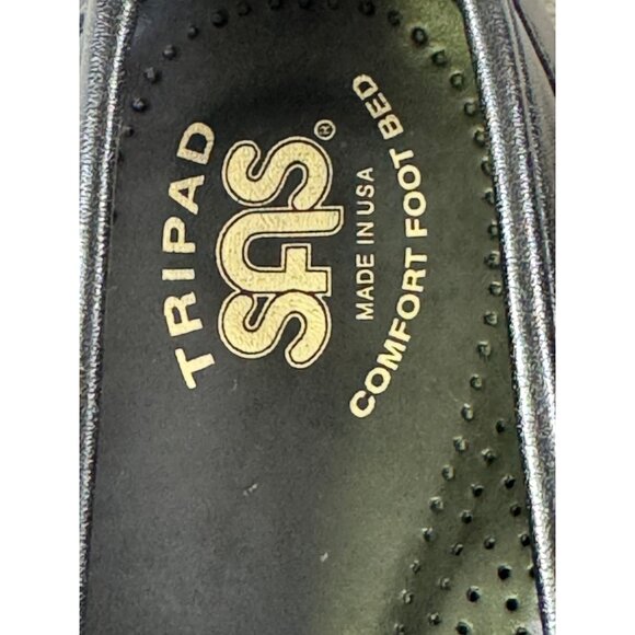 SAS Womens shoes 8M black leather comfort loafers slip on Tripad - Picture 3 of 15